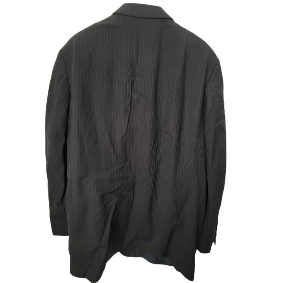 Men's Brooks Brothers 346 Stretch Suit Jacket Blazer Black Pin Stripe 46R - Picture 2 of 2